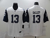 Nike Cowboys 13 Michael Gallup White Color Rush Limited Jersey,baseball caps,new era cap wholesale,wholesale hats